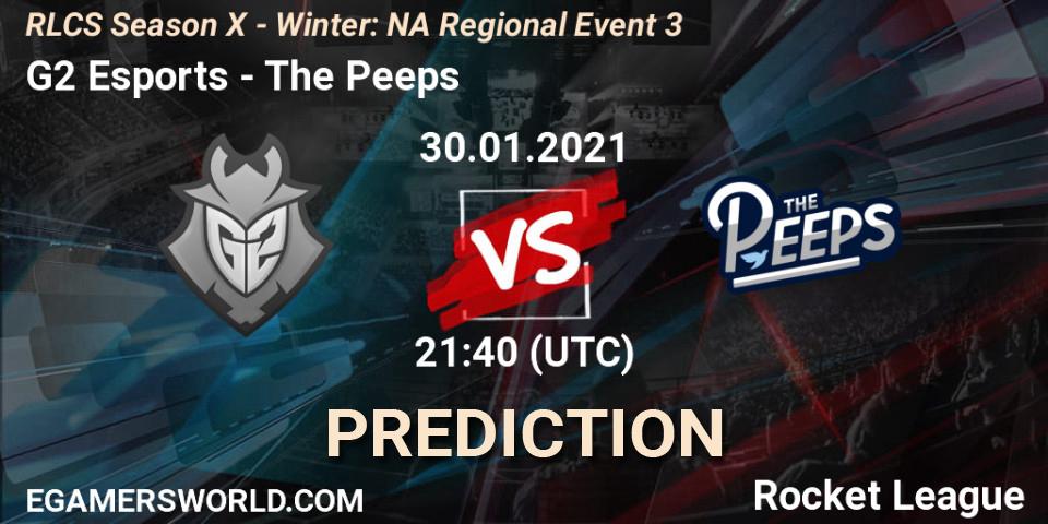 G2 Esports vs The Peeps: Match Prediction. 30.01.2021 at 21:40, Rocket League, RLCS Season X - Winter: NA Regional Event 3