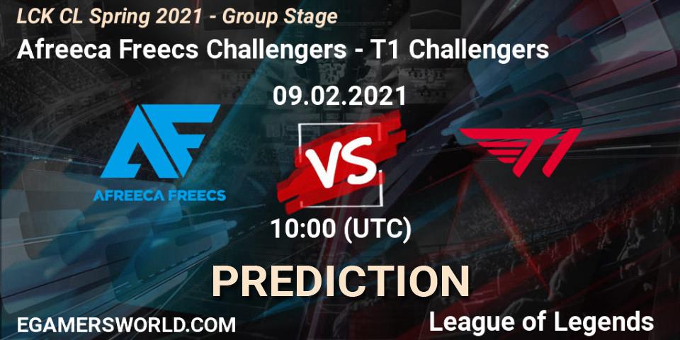 Afreeca Freecs Challengers vs T1 Challengers: Match Prediction. 09.02.2021 at 10:00, LoL, LCK CL Spring 2021 - Group Stage