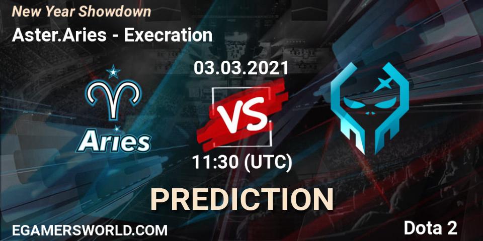 Aster.Aries vs Execration: Match Prediction. 03.03.2021 at 13:12, Dota 2, New Year Showdown