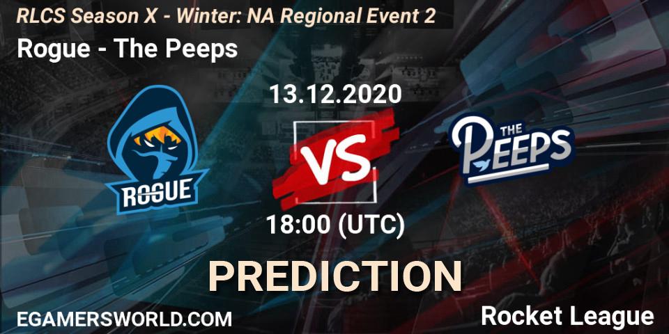 Rogue vs The Peeps: Match Prediction. 13.12.2020 at 18:00, Rocket League, RLCS Season X - Winter: NA Regional Event 2