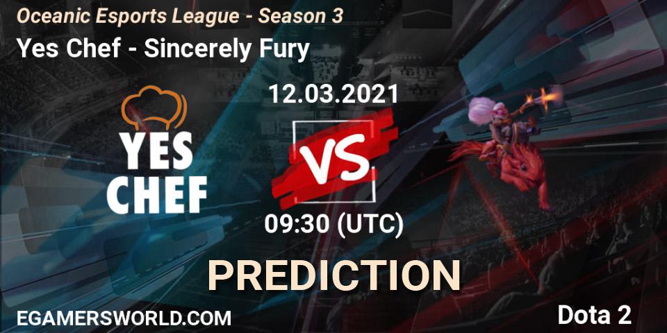 Yes Chef vs Sincerely Fury: Match Prediction. 13.03.2021 at 09:47, Dota 2, Oceanic Esports League - Season 3