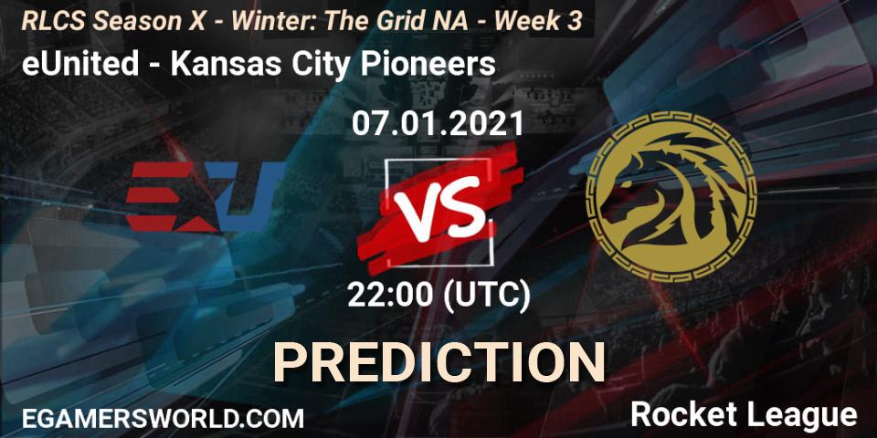 eUnited vs Kansas City Pioneers: Match Prediction. 14.01.2021 at 22:00, Rocket League, RLCS Season X - Winter: The Grid NA - Week 3