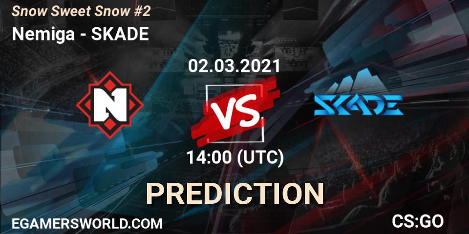 Nemiga vs SKADE: Match Prediction. 02.03.2021 at 14:10, Counter-Strike (CS2), Snow Sweet Snow #2