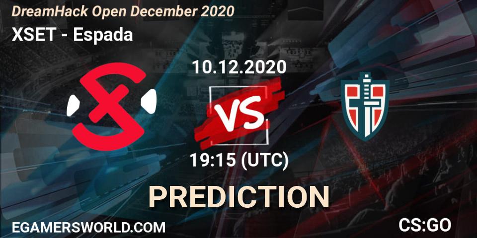 XSET vs Espada: Match Prediction. 10.12.20, CS2 (CS:GO), DreamHack Open December 2020