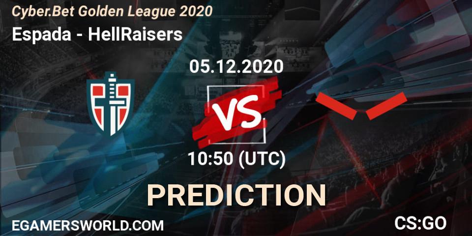 Espada vs HellRaisers: Match Prediction. 05.12.2020 at 10:50, Counter-Strike (CS2), Cyber.Bet Golden League 2020