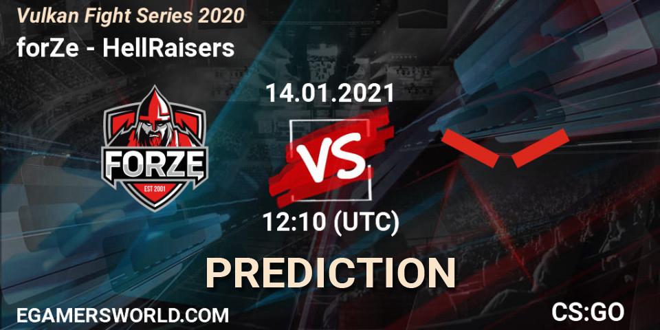 forZe vs HellRaisers: Match Prediction. 14.01.21, CS2 (CS:GO), Vulkan Fight Series 2020