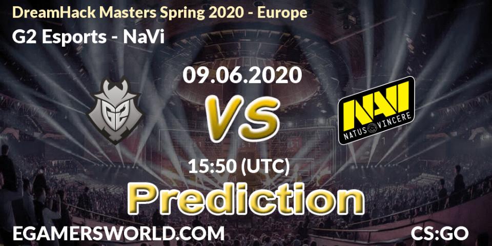 G2 Esports vs NaVi: Match Prediction. 09.06.2020 at 16:10, Counter-Strike (CS2), DreamHack Masters Spring 2020 - Europe