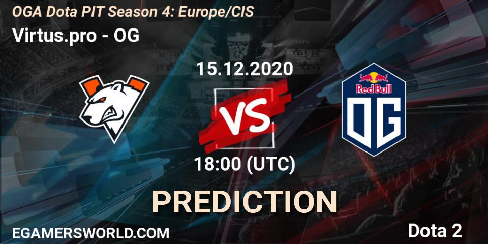 Virtus.pro vs OG: Match Prediction. 15.12.2020 at 16:34, Dota 2, OGA Dota PIT Season 4: Europe/CIS