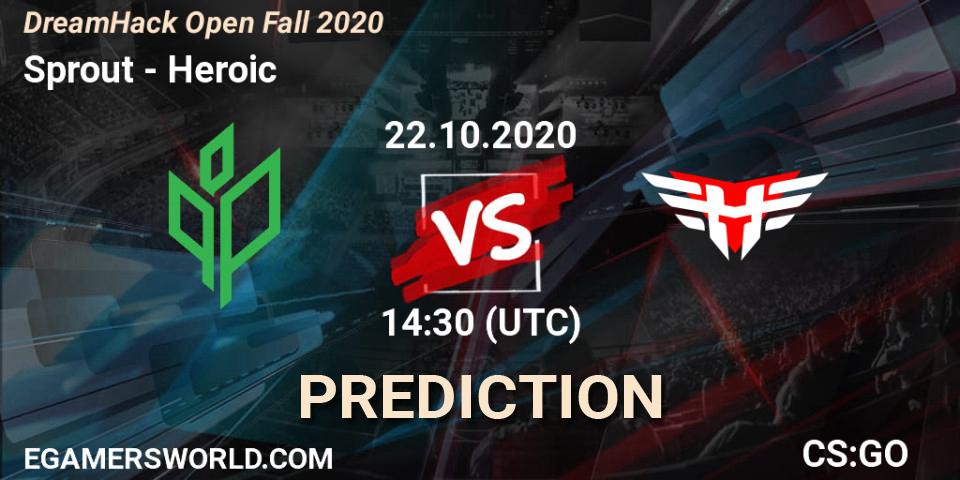 Sprout vs Heroic: Match Prediction. 22.10.2020 at 14:10, Counter-Strike (CS2), DreamHack Open Fall 2020