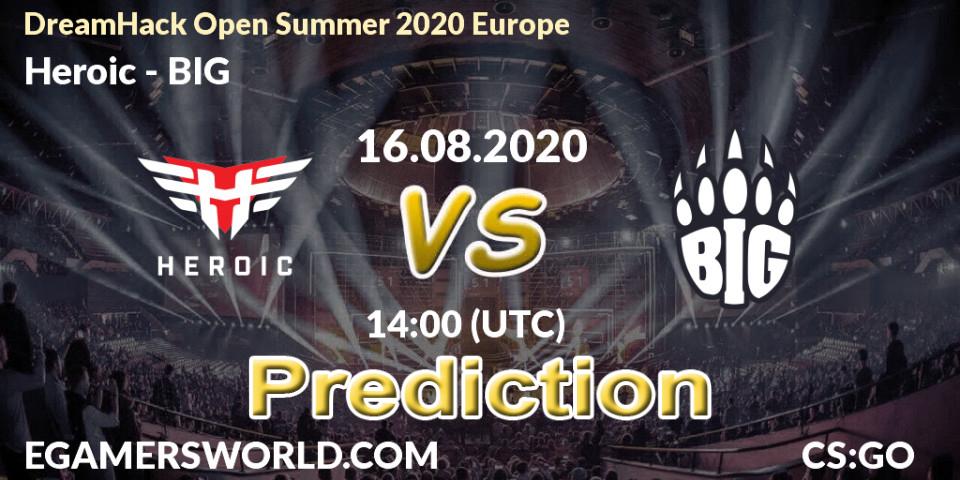 Heroic vs BIG: Match Prediction. 16.08.2020 at 14:00, Counter-Strike (CS2), DreamHack Open Summer 2020 Europe