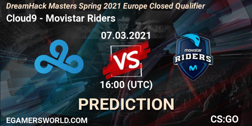 Cloud9 vs Movistar Riders: Match Prediction. 07.03.2021 at 16:00, Counter-Strike (CS2), DreamHack Masters Spring 2021 Europe Closed Qualifier
