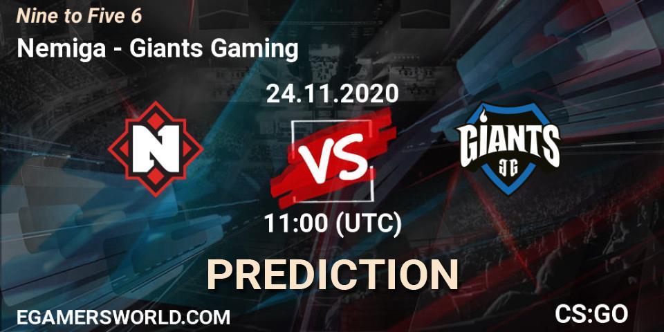 Nemiga vs Giants Gaming: Match Prediction. 24.11.2020 at 11:10, Counter-Strike (CS2), Nine to Five 6