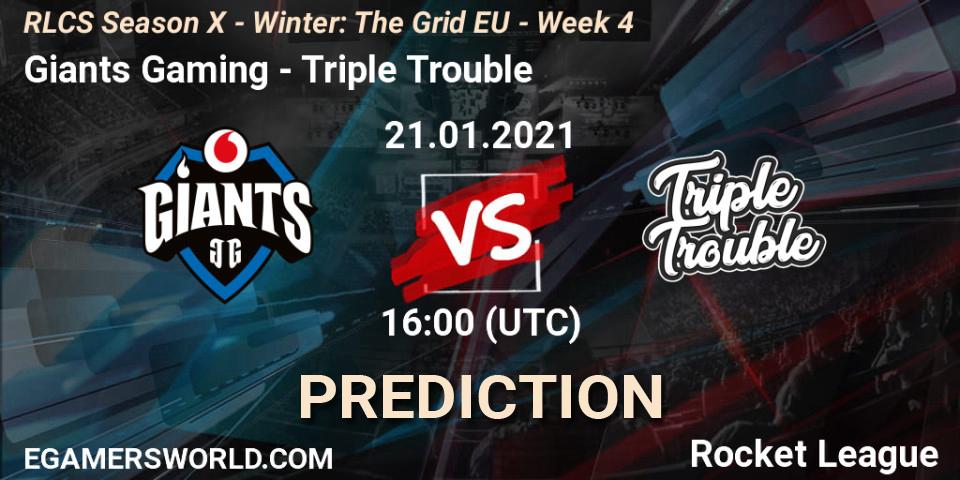 Giants Gaming vs Triple Trouble: Match Prediction. 21.01.21, Rocket League, RLCS Season X - Winter: The Grid EU - Week 4
