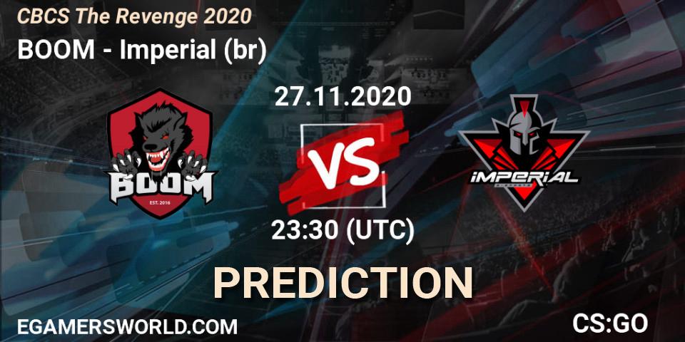 BOOM vs Imperial (br): Match Prediction. 27.11.20, CS2 (CS:GO), CBCS The Revenge 2020