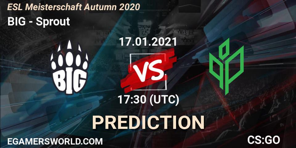 BIG vs Sprout: Match Prediction. 17.01.2021 at 17:30, Counter-Strike (CS2), ESL Meisterschaft Autumn 2020
