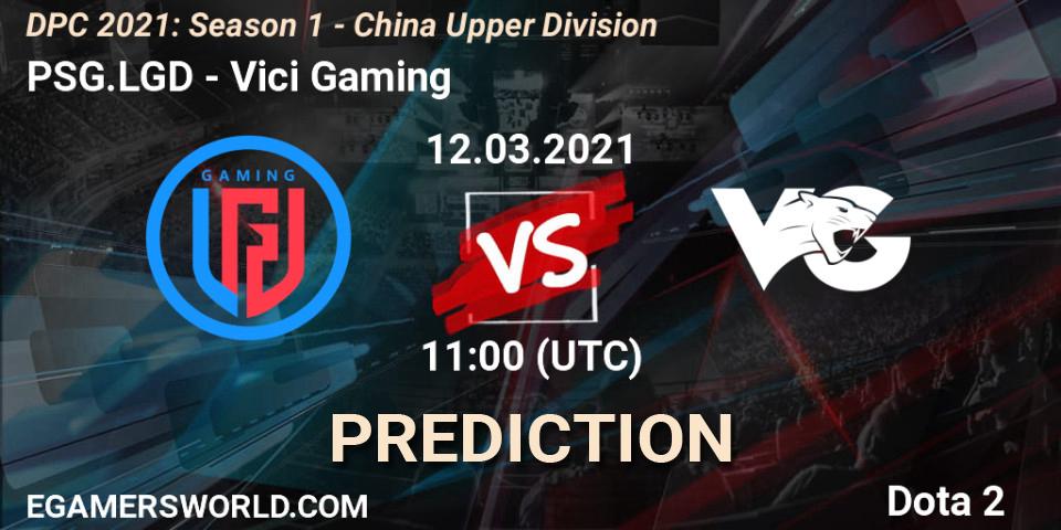 PSG.LGD vs Vici Gaming: Match Prediction. 12.03.21, Dota 2, DPC 2021: Season 1 - China Upper Division