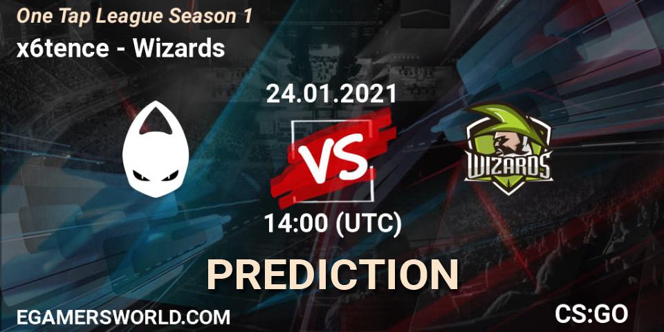 x6tence vs Wizards: Match Prediction. 24.01.21, CS2 (CS:GO), One Tap League Season 1