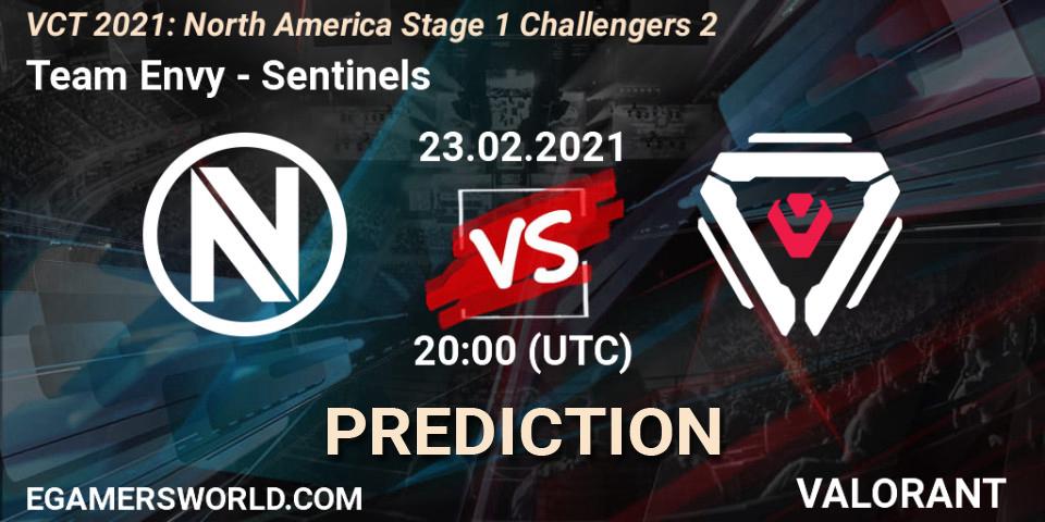 Team Envy vs Sentinels: Match Prediction. 23.02.2021 at 20:00, VALORANT, VCT 2021: North America Stage 1 Challengers 2