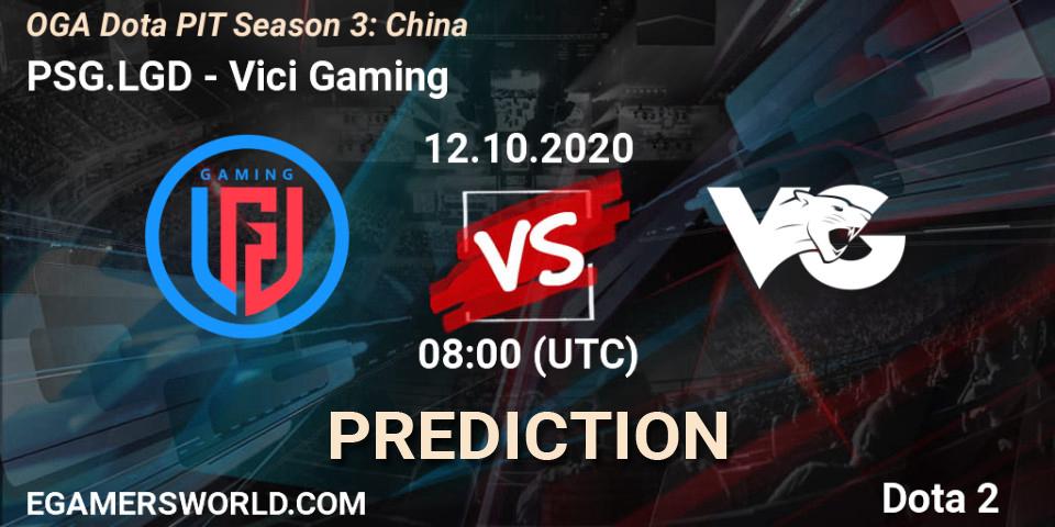 PSG.LGD vs Vici Gaming: Match Prediction. 12.10.20, Dota 2, OGA Dota PIT Season 3: China