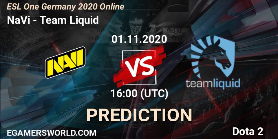 NaVi vs Team Liquid: Match Prediction. 01.11.2020 at 16:00, Dota 2, ESL One Germany 2020 Online