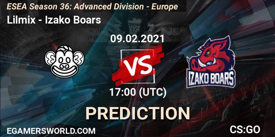 Lilmix vs Izako Boars: Match Prediction. 09.02.2021 at 17:00, Counter-Strike (CS2), ESEA Season 36: Europe - Advanced Division