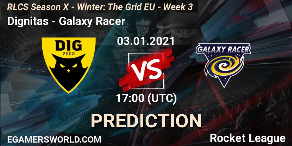 Dignitas vs Galaxy Racer: Match Prediction. 03.01.2021 at 17:00, Rocket League, RLCS Season X - Winter: The Grid EU - Week 3