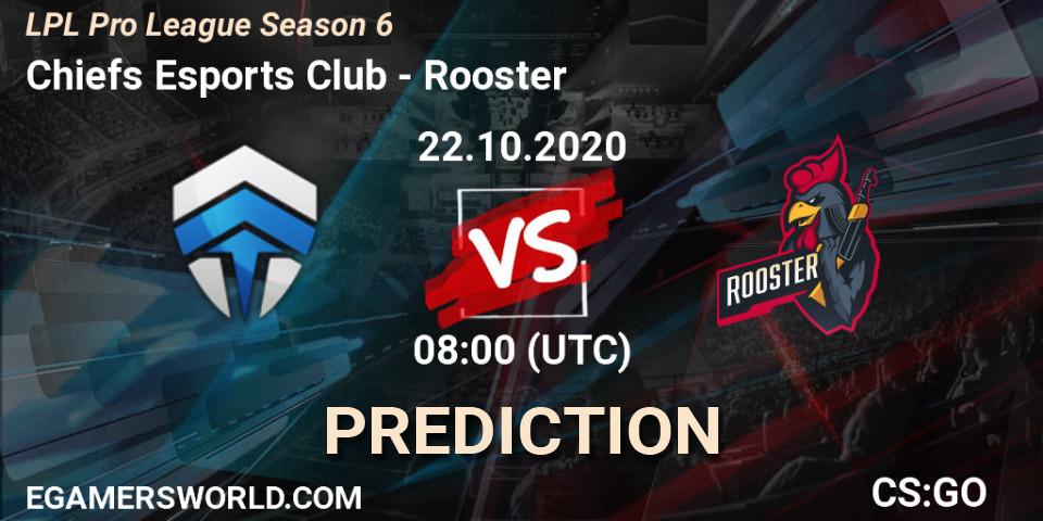 Chiefs Esports Club vs Rooster: Match Prediction. 22.10.2020 at 08:00, Counter-Strike (CS2), LPL Pro League Season 6