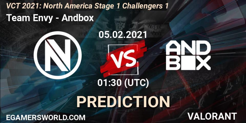 Team Envy vs Andbox: Match Prediction. 04.02.2021 at 23:00, VALORANT, VCT 2021: North America Stage 1 Challengers 1