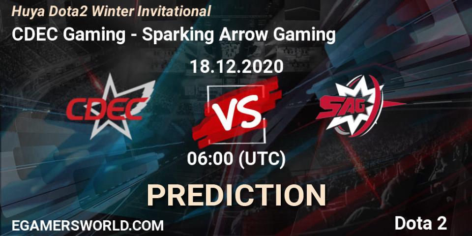 CDEC Gaming vs Sparking Arrow Gaming: Match Prediction. 16.12.2020 at 09:14, Dota 2, Huya Dota2 Winter Invitational