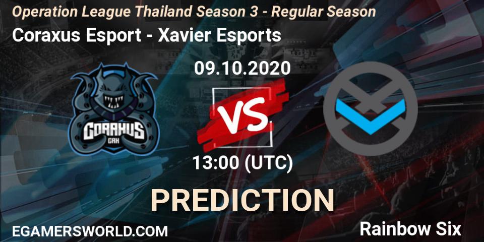 Coraxus Esport vs Xavier Esports: Match Prediction. 09.10.2020 at 13:00, Rainbow Six, Operation League Thailand Season 3 - Regular Season