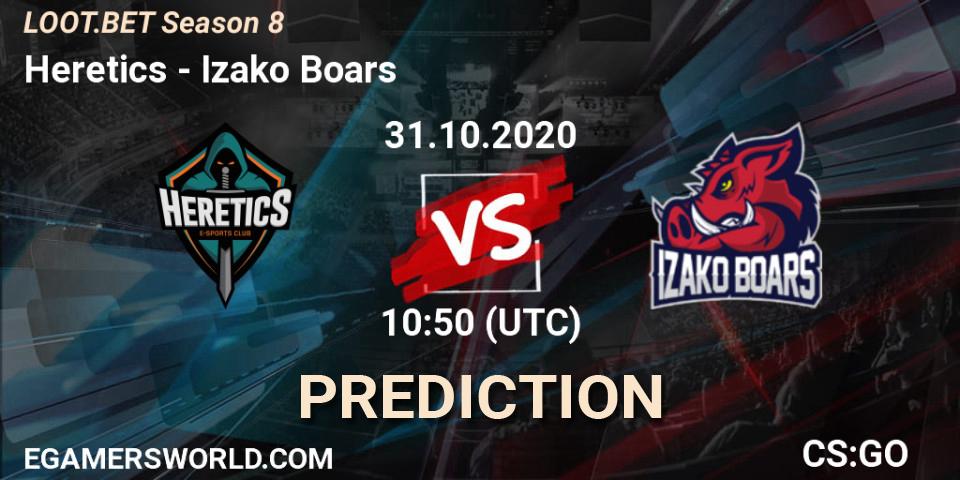 Heretics vs Izako Boars: Match Prediction. 31.10.20, CS2 (CS:GO), LOOT.BET Season 8