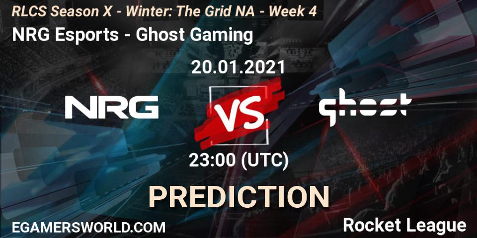 NRG Esports vs Ghost Gaming: Match Prediction. 20.01.2021 at 23:00, Rocket League, RLCS Season X - Winter: The Grid NA - Week 4