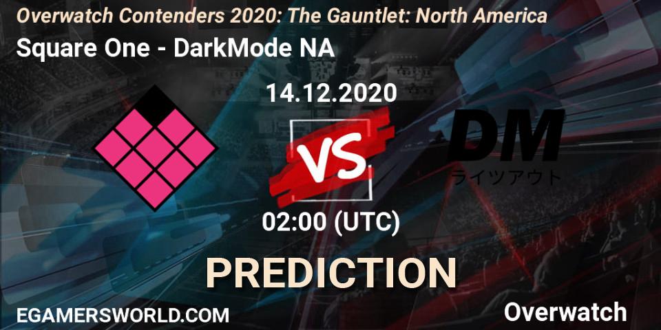 Square One vs DarkMode NA: Match Prediction. 14.12.2020 at 02:00, Overwatch, Overwatch Contenders 2020: The Gauntlet: North America
