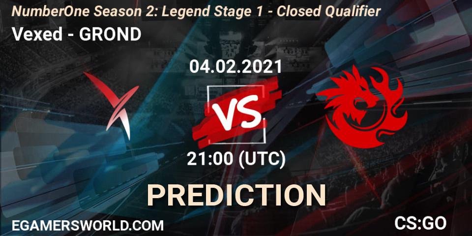 Vexed vs GROND: Match Prediction. 04.02.21, CS2 (CS:GO), NumberOne Season 2: Legend Stage 1 - Closed Qualifier