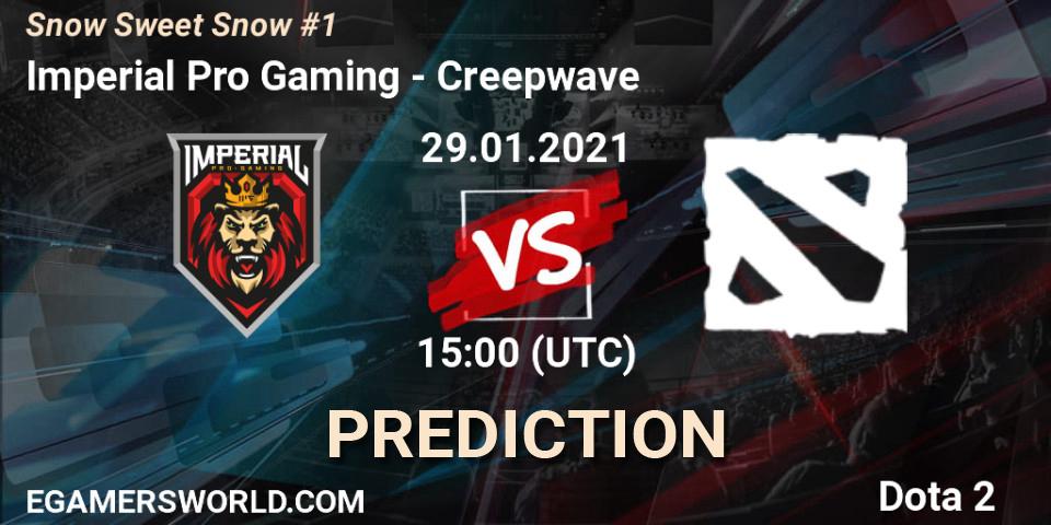 Imperial Pro Gaming vs Creepwave: Match Prediction. 29.01.21, Dota 2, Snow Sweet Snow #1