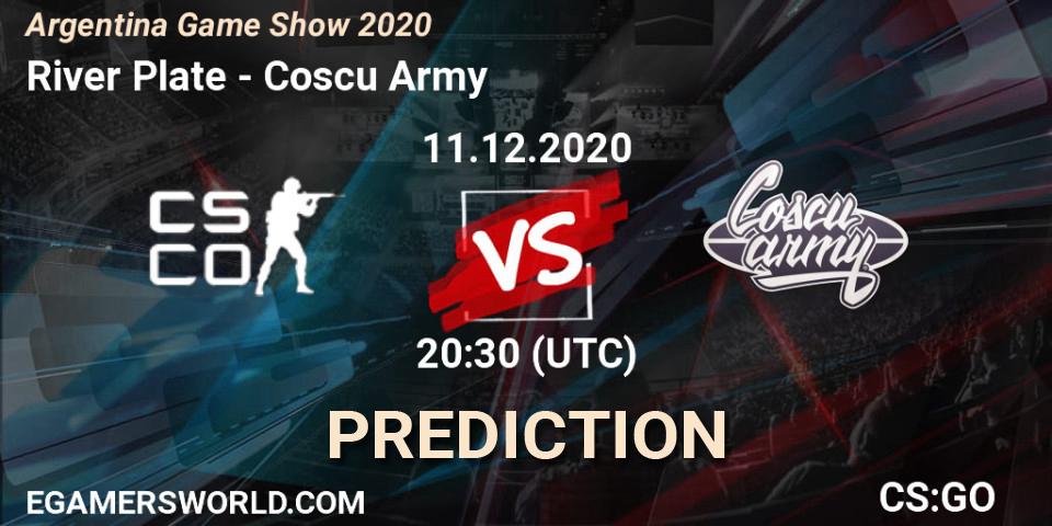River Plate vs Coscu Army: Match Prediction. 11.12.2020 at 20:30, Counter-Strike (CS2), Argentina Game Show 2020