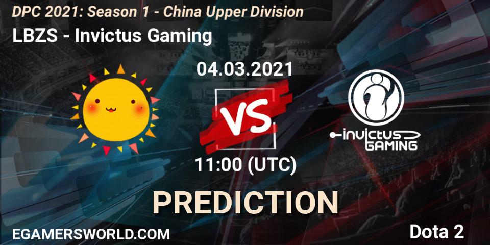 LBZS vs Invictus Gaming: Match Prediction. 04.03.2021 at 11:01, Dota 2, DPC 2021: Season 1 - China Upper Division