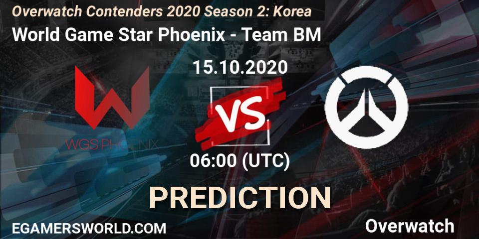 World Game Star Phoenix vs Team BM: Match Prediction. 16.10.20, Overwatch, Overwatch Contenders 2020 Season 2: Korea