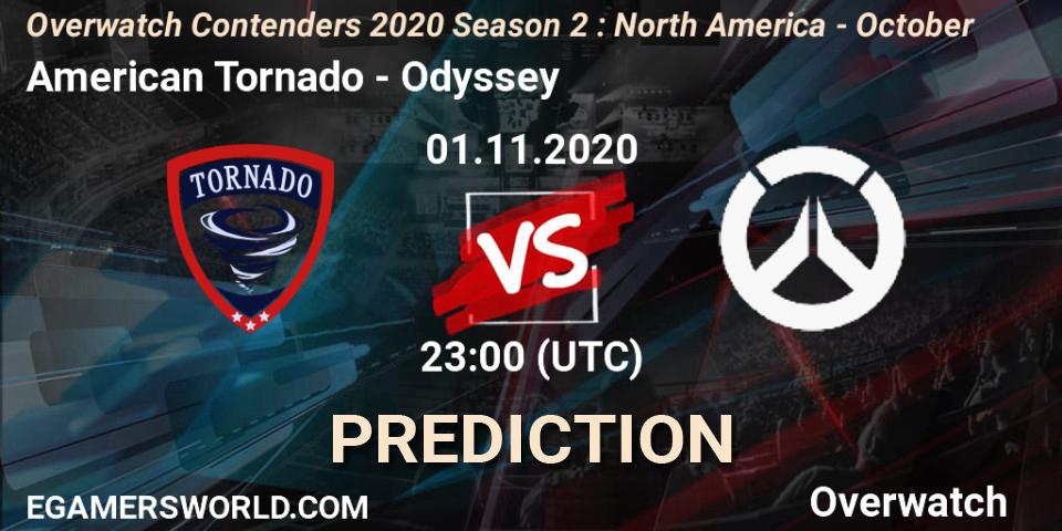 American Tornado vs Odyssey: Match Prediction. 01.11.2020 at 23:00, Overwatch, Overwatch Contenders 2020 Season 2: North America - October