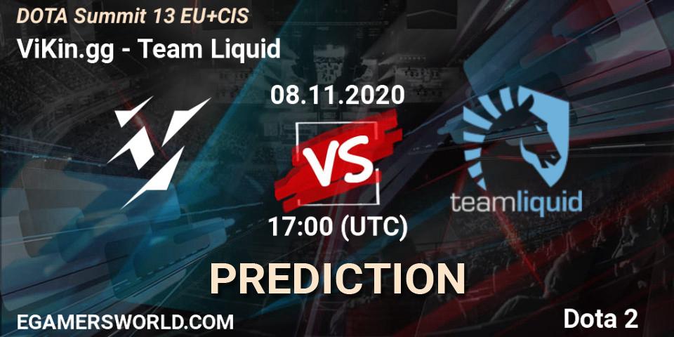 ViKin.gg vs Team Liquid: Match Prediction. 08.11.20, Dota 2, DOTA Summit 13: EU & CIS