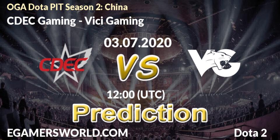 CDEC Gaming vs Vici Gaming: Match Prediction. 03.07.2020 at 12:37, Dota 2, OGA Dota PIT Season 2: China