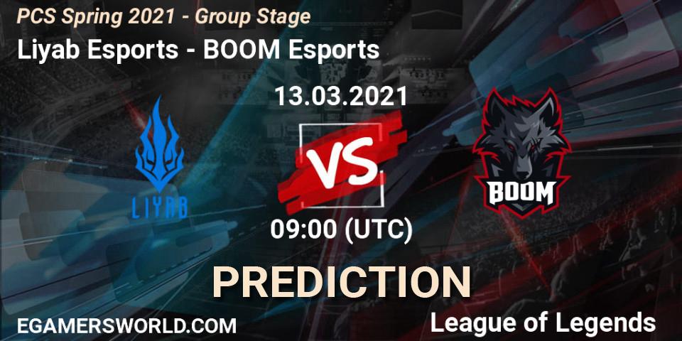 Liyab Esports vs BOOM Esports: Match Prediction. 13.03.2021 at 09:00, LoL, PCS Spring 2021 - Group Stage