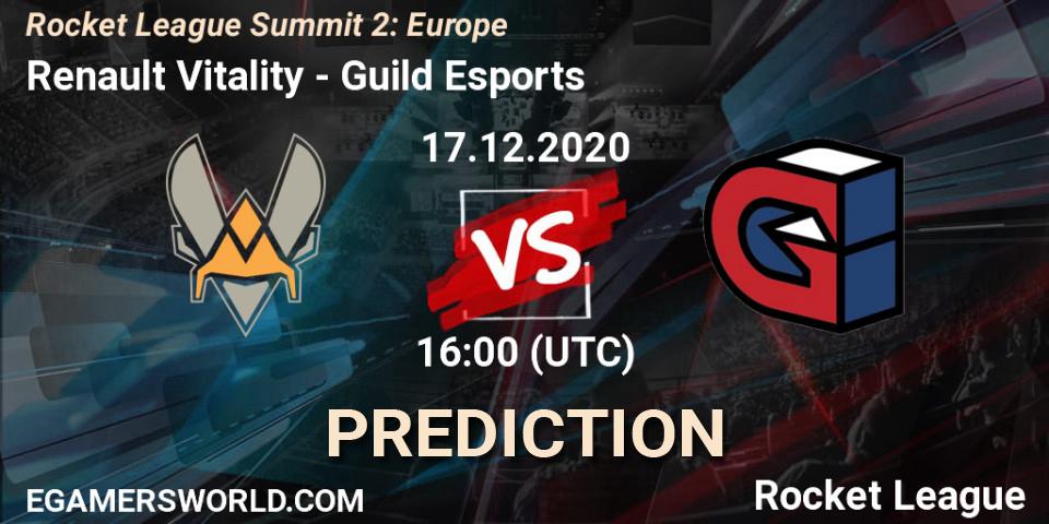 Renault Vitality vs Guild Esports: Match Prediction. 17.12.2020 at 16:00, Rocket League, Rocket League Summit 2: Europe