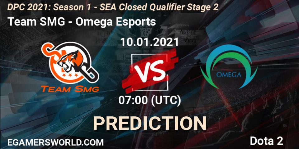 Team SMG vs Omega Esports: Match Prediction. 10.01.2021 at 07:08, Dota 2, DPC 2021: Season 1 - SEA Closed Qualifier Stage 2