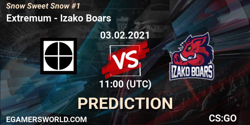 Extremum vs Izako Boars: Match Prediction. 03.02.2021 at 11:30, Counter-Strike (CS2), Snow Sweet Snow #1