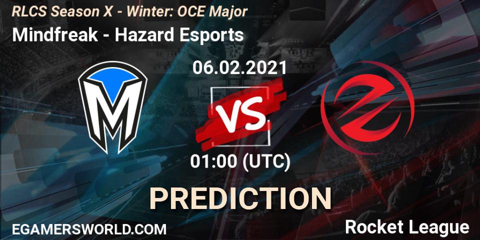 Mindfreak vs Hazard Esports: Match Prediction. 06.02.2021 at 01:00, Rocket League, RLCS Season X - Winter: OCE Major