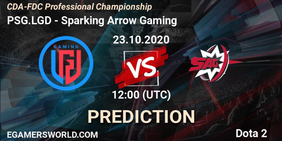 PSG.LGD vs Sparking Arrow Gaming: Match Prediction. 23.10.20, Dota 2, CDA-FDC Professional Championship