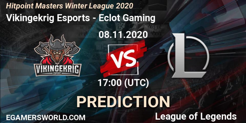 Vikingekrig Esports vs Eclot Gaming: Match Prediction. 08.11.2020 at 16:45, LoL, Hitpoint Masters Winter League 2020