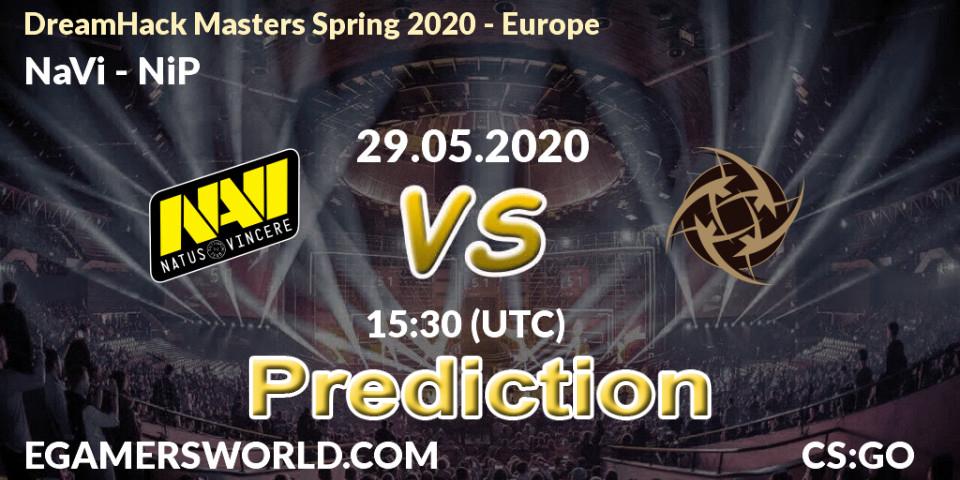 NaVi vs NiP: Match Prediction. 29.05.2020 at 15:30, Counter-Strike (CS2), DreamHack Masters Spring 2020 - Europe