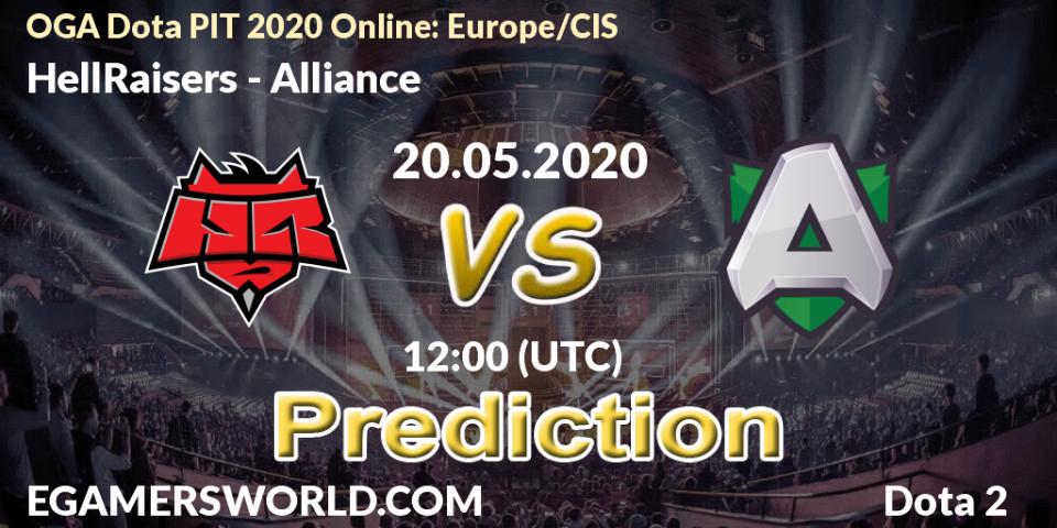 HellRaisers vs Alliance: Match Prediction. 20.05.2020 at 12:14, Dota 2, OGA Dota PIT 2020 Online: Europe/CIS